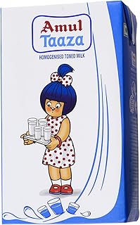 Amul Taaza Homogenised Toned Milk 1 L Carton