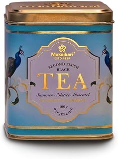 Makaibari Summer Solstice Muscatel Darjeeling Black Tea Tin Caddy Pack Of 100 Gram - Loose Leaves