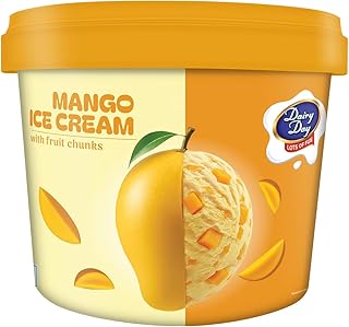 Dairy Day Mango Ice Cream with Fruit Chunk Tub 500Ml